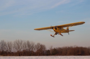 image of a yellow plane